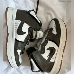 Nike high top Dunks in rare army green